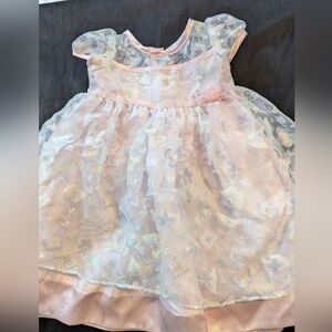 Infant Girls Marmellatta Pink Butterfly Dress Size 12 Months